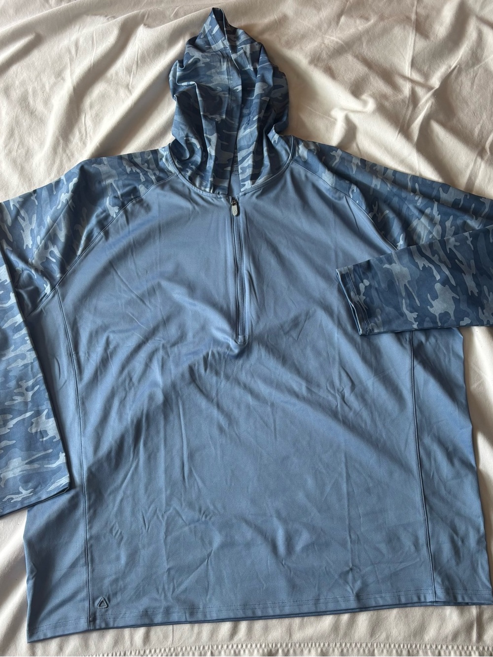 Ahead Performance Men's size XXXL Blue Camo Zip-Up Hoodie - Performance Pullover